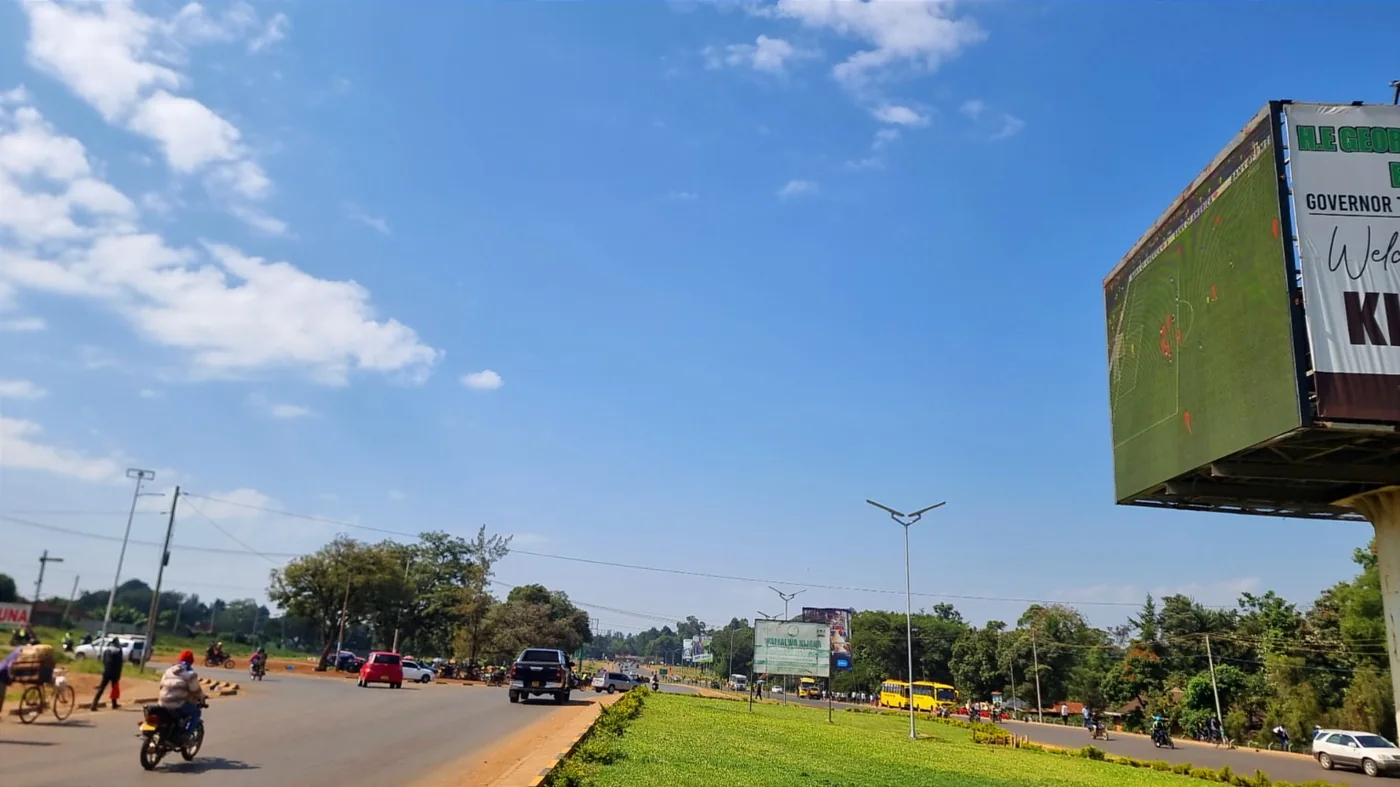Crowd and event content on the Trans Nzoia Digital screen